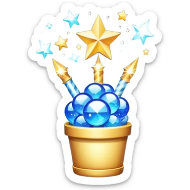 excellent result, great outcome, magical, sparkles, celebratory sticker