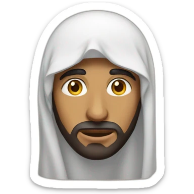 Arabian Man face covered sticker