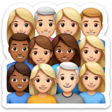 Happy People together sticker