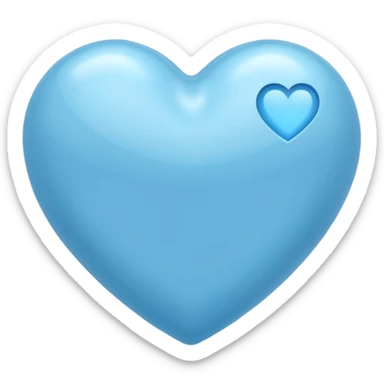 lightblue heart sticker