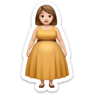 woman with very abnormally large belly sticker