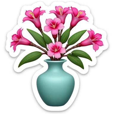 a Adenium obesum in a vase sticker