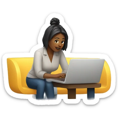 startup-designer-with-laptop-woman sticker