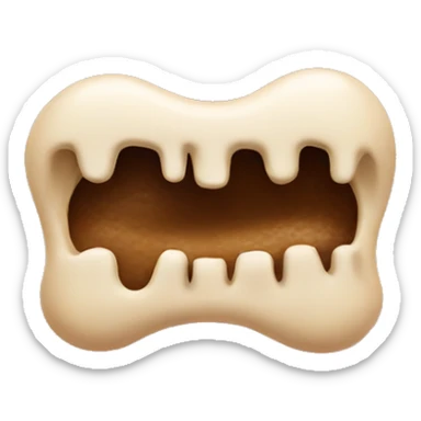 Emoji kissing bone sticker