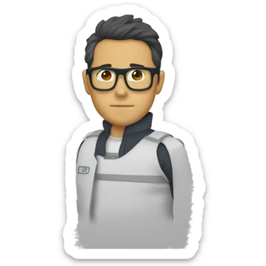 Saturo gojo avec des lunettes  sticker