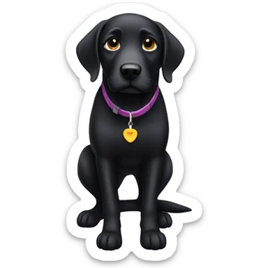 Black lab sticker