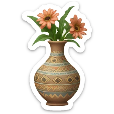 Boho vase sticker