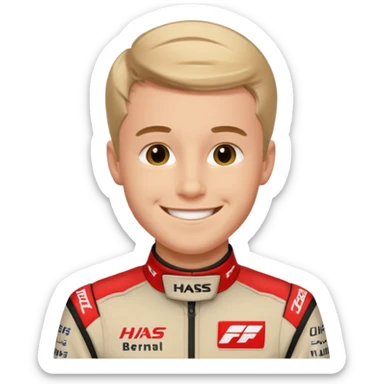The Formula 1 Driver Oliver Bearman in Haas F1 Suit sticker