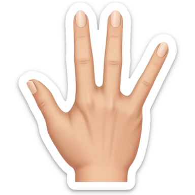 Finger pointing down seen from the back of hand  sticker