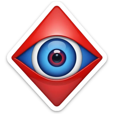 evil eye symbol red sticker