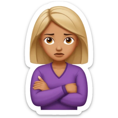 Crossing arms frustrated sassy sticker