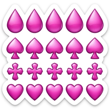 glitter pink game sticker