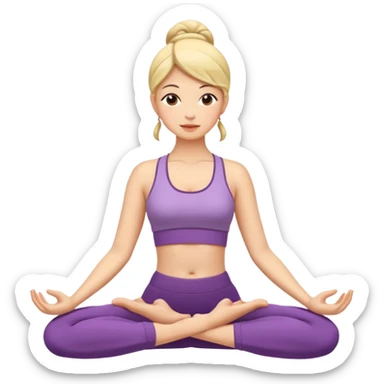 yoga women elegant sticker