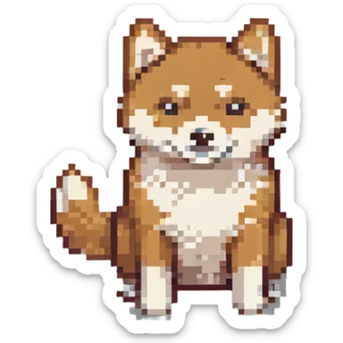 Shiba Inu sitting in a movie theater, variation 3 sticker