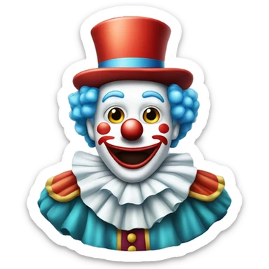 Männlicher Clown als Eiskönigin der Winkt sticker
