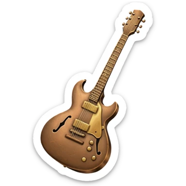 Guitar statue sticker