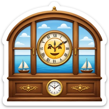 clock in a window in a house in a year in a boat in a in a emoji in a  sticker