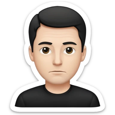 gil be white and be wering black sticker