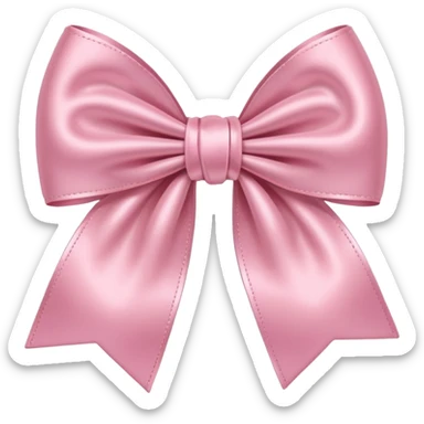 Cute light pink bow  sticker