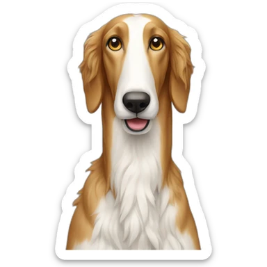 borzoi long face front sticker