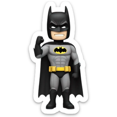 batman showing salute gesture sticker