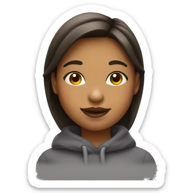 Smiling girl with extremely fat lips sticker