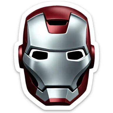 Android with Iron Man helmet sticker