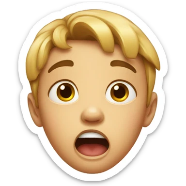 very scared child sticker