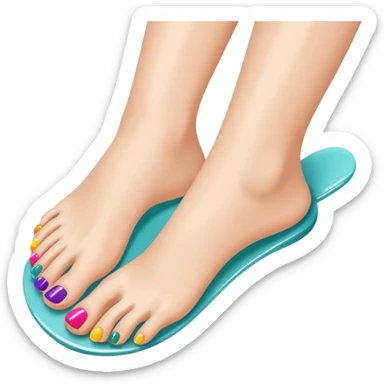 pedicure on pretty feet sticker