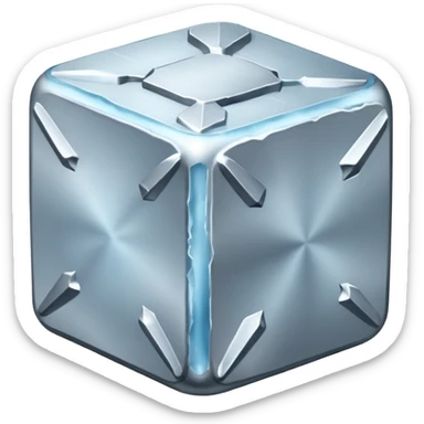 frozen metal sticker