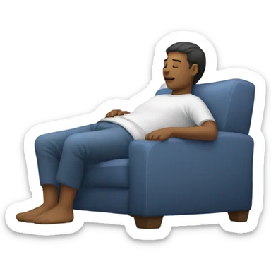 Person laying down sticker