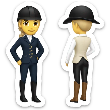 formal horseback riding attire sticker