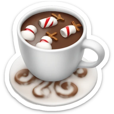 christmas hot chocolate  sticker