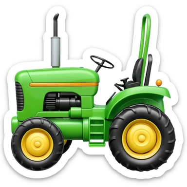 green plastic toy  tractor sticker