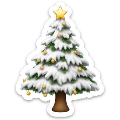 white christmas tree sticker