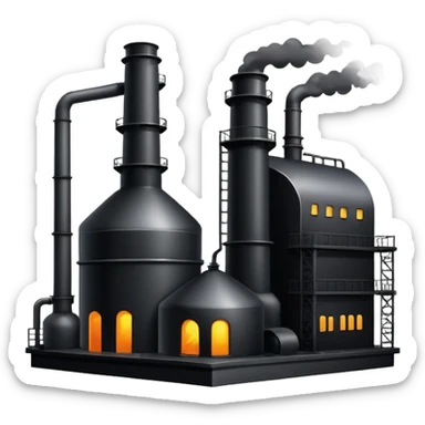 black oil factory sticker
