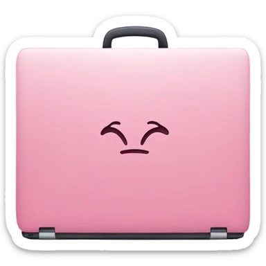 A pink laptop sticker