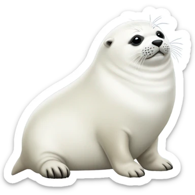 fat harp seal sticker