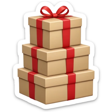 stacks of beautiful beige gifts and brown books sticker