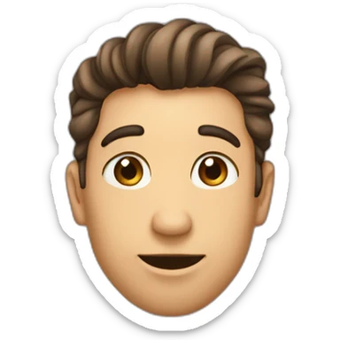 Un homme qui donne un gros bisous à une fille sticker