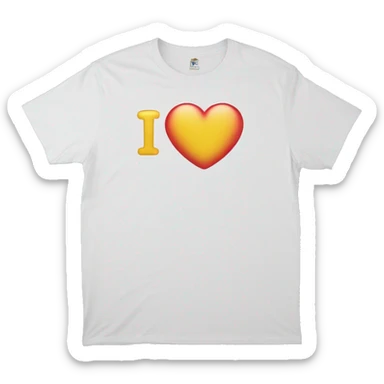 T-shirt with the inscription “I ❤️ NYW” sticker