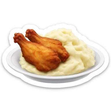 Chicken wings and mashed potatoes sticker