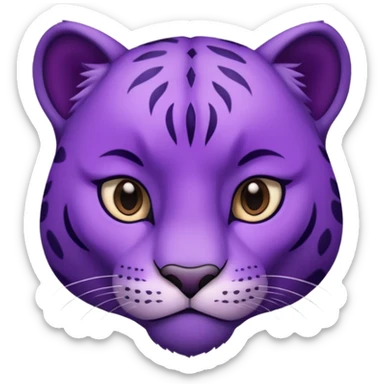 Purple Panther face turned to the side sticker