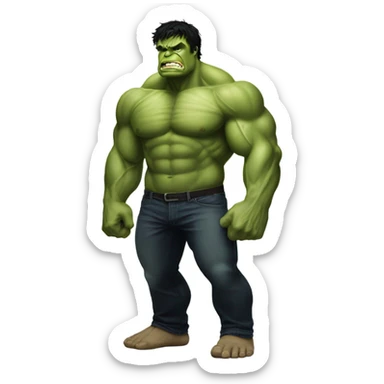 Incredible Hulk as me  sticker