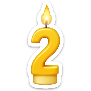 22nd birthday candle sticker
