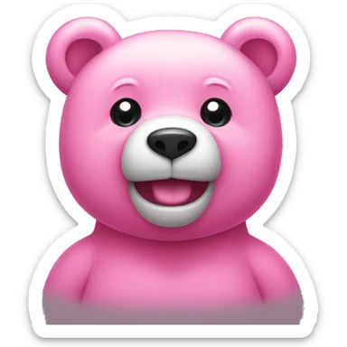 pink bear sticker