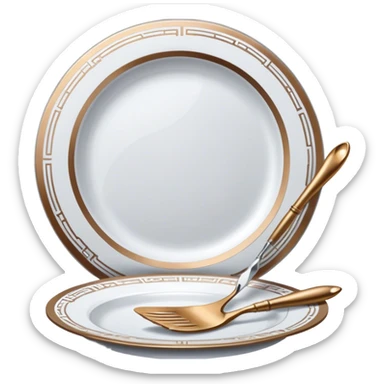 Silver and bronze painting icon, hand-painted silver and bronze objects such as plates or decorative pieces, intricate designs with enamel paints, visible fine paintbrush and metal surface, shining metallic finishes, no finished artwork, just the painting process, minimalistic style, clean lines, transparent background. sticker