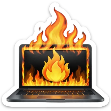 malwarebytes burning laptop sticker