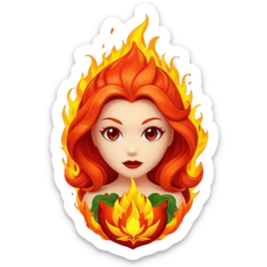 Poison ivy fireball  sticker
