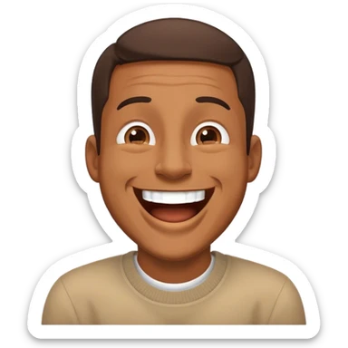 homme qui fait semblant de rigoler sticker